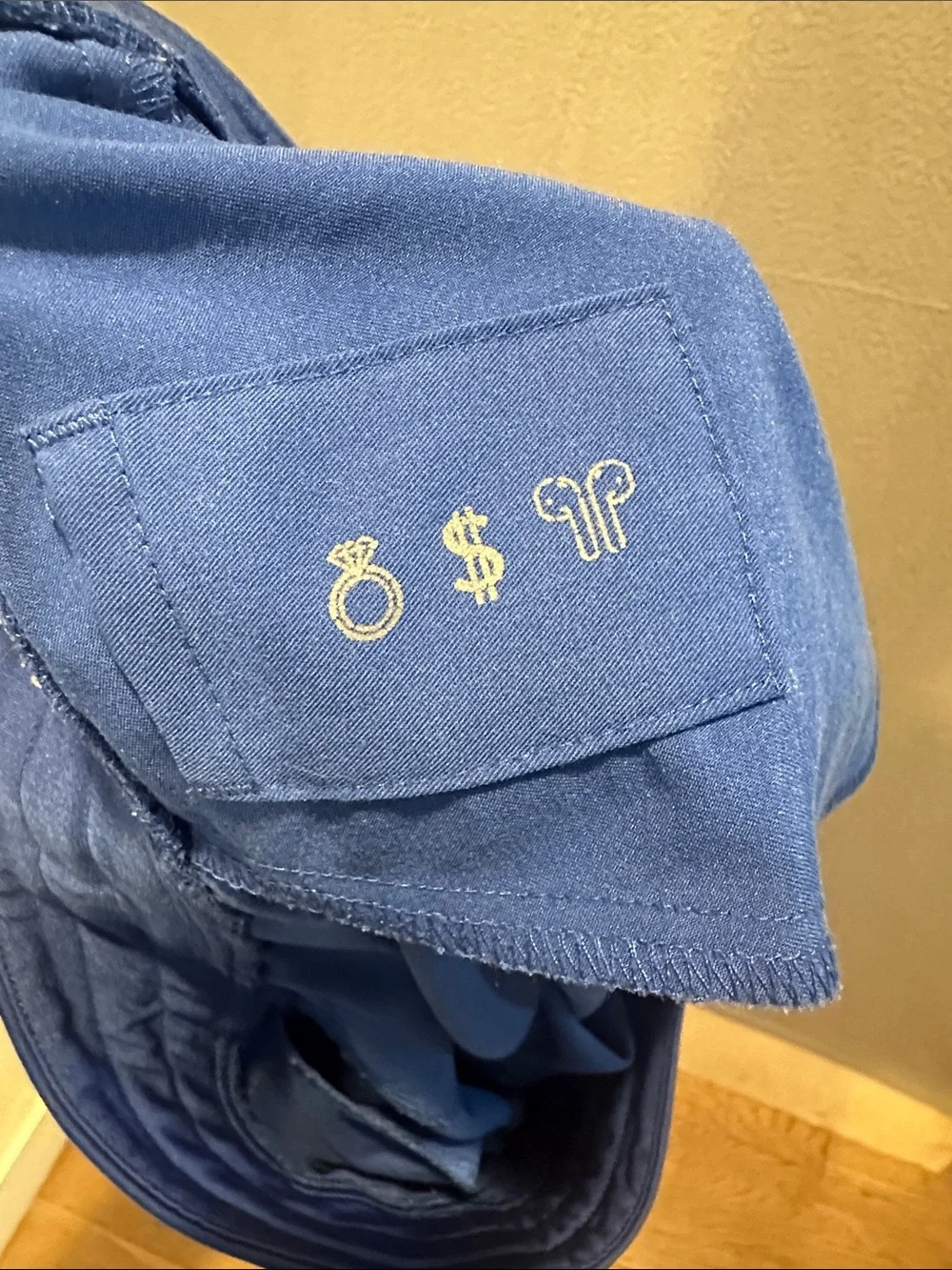 Figs Men's Royal Blue Joggers with Orange Drawcord
